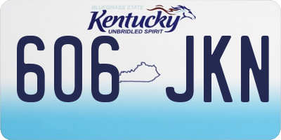 KY license plate 606JKN