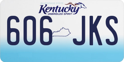 KY license plate 606JKS