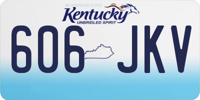 KY license plate 606JKV