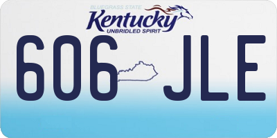 KY license plate 606JLE