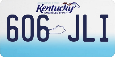KY license plate 606JLI
