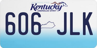 KY license plate 606JLK