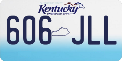 KY license plate 606JLL