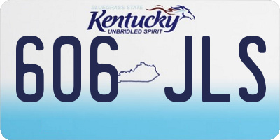 KY license plate 606JLS