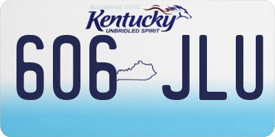 KY license plate 606JLU