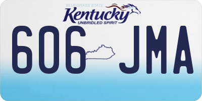 KY license plate 606JMA