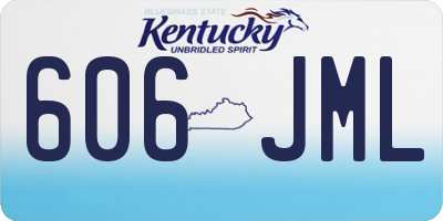 KY license plate 606JML