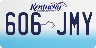 KY license plate 606JMY
