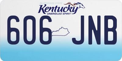 KY license plate 606JNB