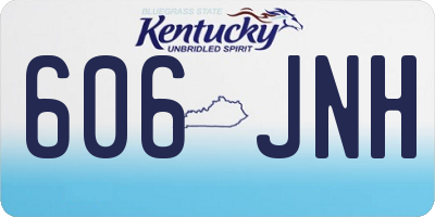 KY license plate 606JNH