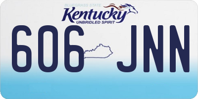 KY license plate 606JNN