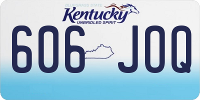KY license plate 606JOQ