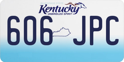 KY license plate 606JPC