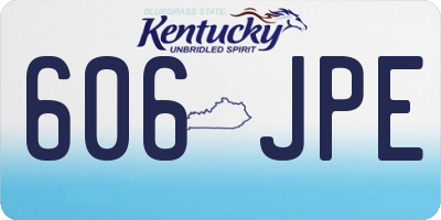 KY license plate 606JPE