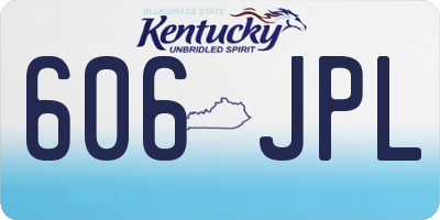 KY license plate 606JPL