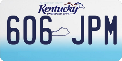 KY license plate 606JPM