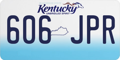 KY license plate 606JPR