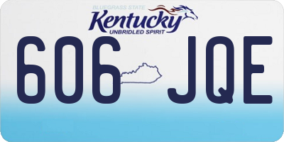 KY license plate 606JQE