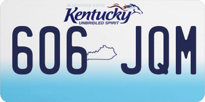 KY license plate 606JQM