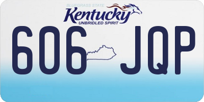 KY license plate 606JQP
