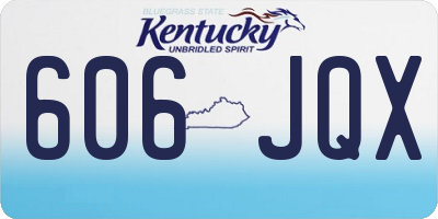 KY license plate 606JQX