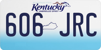KY license plate 606JRC