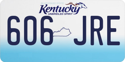 KY license plate 606JRE