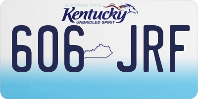 KY license plate 606JRF