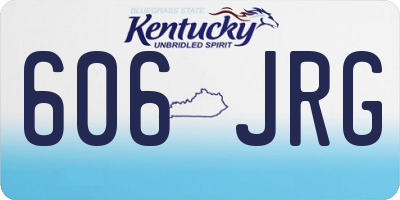 KY license plate 606JRG