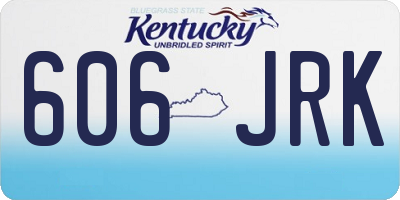 KY license plate 606JRK