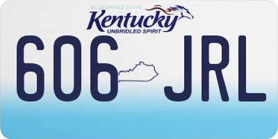 KY license plate 606JRL