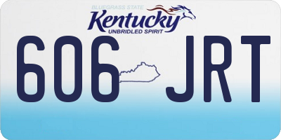 KY license plate 606JRT