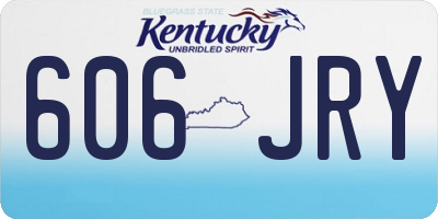 KY license plate 606JRY