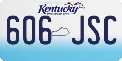 KY license plate 606JSC