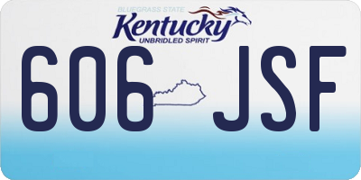 KY license plate 606JSF