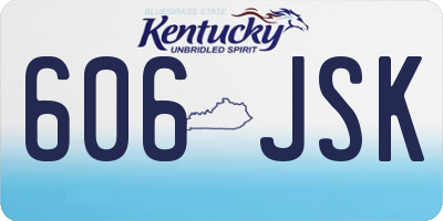 KY license plate 606JSK