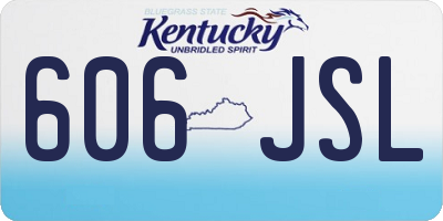 KY license plate 606JSL