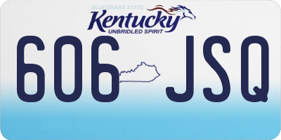KY license plate 606JSQ