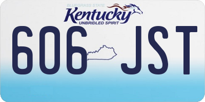 KY license plate 606JST
