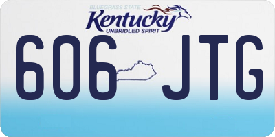 KY license plate 606JTG