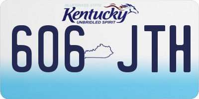 KY license plate 606JTH