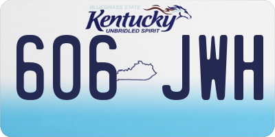 KY license plate 606JWH