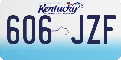 KY license plate 606JZF
