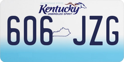 KY license plate 606JZG