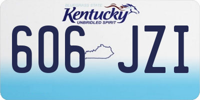 KY license plate 606JZI