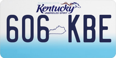 KY license plate 606KBE