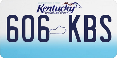 KY license plate 606KBS
