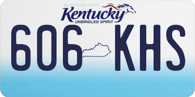 KY license plate 606KHS