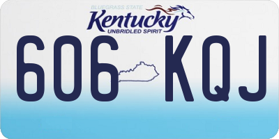 KY license plate 606KQJ