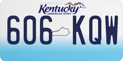 KY license plate 606KQW